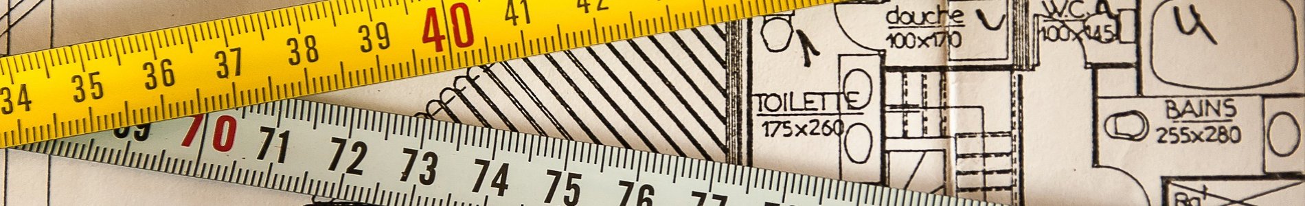 Plan de salle de bain en vue de travaux de rénovations énergétiques