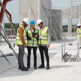 Entrepreneurs sur un chantier