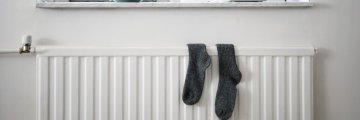 Radiateur avec chausettes