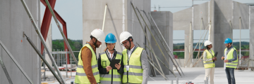 Entrepreneurs sur un chantier