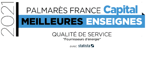 Palmarès France Capital - Meilleures enseignes - QUalité de services Fournisseur d'énergie avec Statista